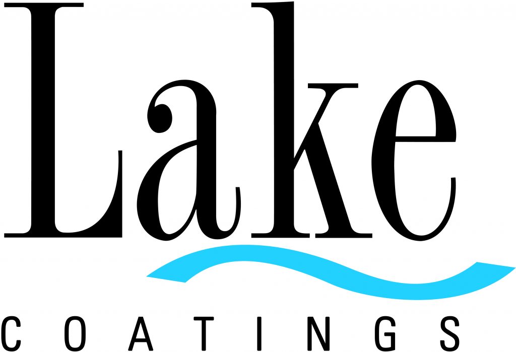Lake Coatings logo in black and blue colours